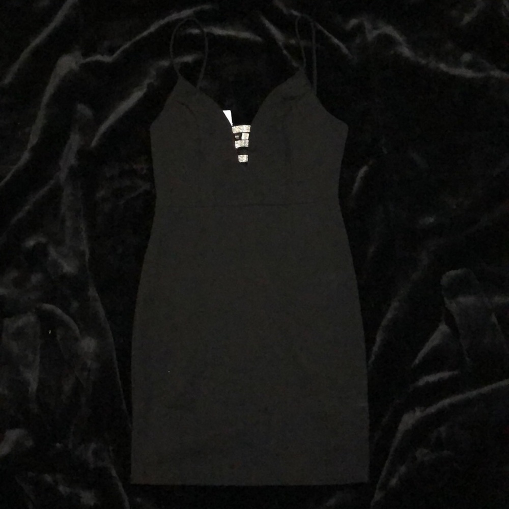 Black mini dress
